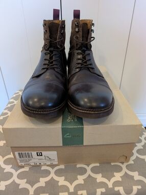 Clarks Bushwick Peak Captoe Boots EUC Men's 13